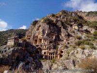 lykische Felsengräber in Myra - Türkei