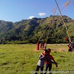 Bambus-Schaukel in Nepal