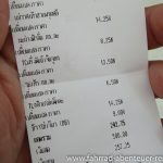 Kassenbon in Thai: ... alles klar?
