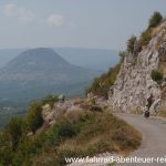 Abfahrt nahe der Grenze in Montenegro