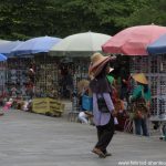 Touristenrummel vor Borobudur