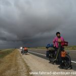 Gegenwind und Regenschauer