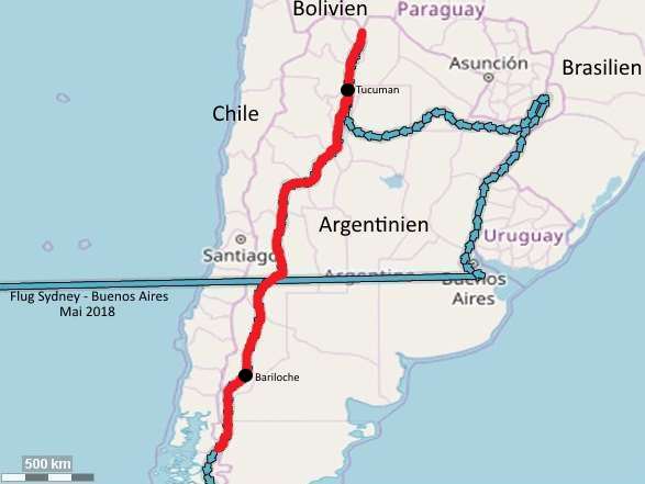 Argentinien West Karte