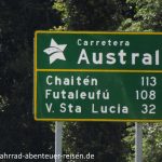 Schilder an der Carretera Austral