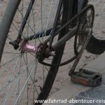 Pedal als Fahrradständer