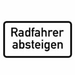 1012-32 Radfahrer absteigen - Verkehrszeichen
