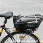 Fahrradkorb und Fahrradrucksack
